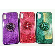 Iphone 6G 6P 7G/8G 7P/8P X/Xs XR XsMax Gel with Jewelled Plain Phonecase Mobile stand Casing