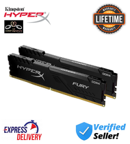 HyperX FURY 16GB DDR4 3200MHz DDR4 CL16 DIMM (Kit of 2) 1Rx8 FURY Black - HX432C16FB3K2/16