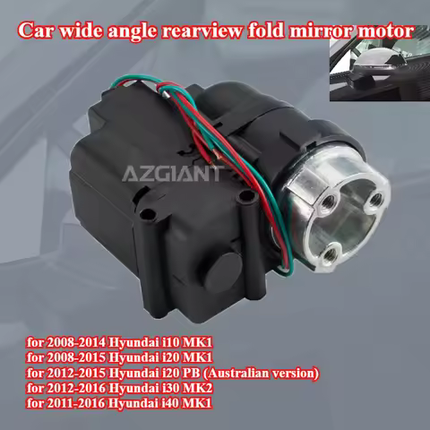 AZGIANT Car Wide Angle Rearview Fold Mirror Motor for Hyundai I10 I20 MK1 PB I30 MK2 I40 High Purity