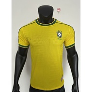 High Quality 2627 1998 Yellow - Brazil  player Football  Jersey S-2XL