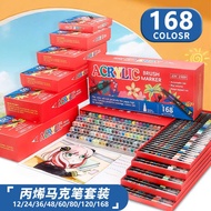Straight Liquid Acrylic Marker 168 Color Marker Art Professional Large Color Soft Tip Brush