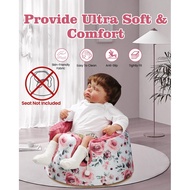 Seat Cover Compatible with Bumbo Seat and Nuby Seat, Baby Floor Seat Cover for Boys and Girls, Remov