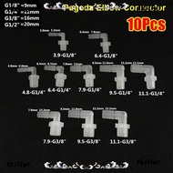 FKILA 10Pcs Water Hose Joint, Soft Plastic Pagoda Elbow Connector,  G1/8-3/8 To 3.9-11.1mm PP PE Hos