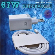 Opo 67W SUPERVOOC CHARGER Original+1 Set TypeC Cable Micro Cable Adapter Cable - 1 Set + 67W GIY Mic