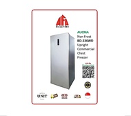 Aucma BD-236W Upright Freezer Non Frost Commercial Chest Freezer Fridge Poultry Butchery Frozen Meat Finger Food  Fish Seafood Freezer