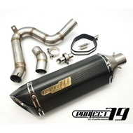 Project79 Exhaust Benelli LEONCINO 500 Slip on Piping Muffler Stainless Steel Project 79