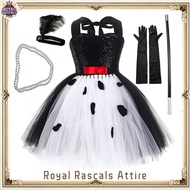 #2001   Kids' Party Costume, Little Witch, Black and White Witch, Cruella, Demon, Cosplay Kids' Cost