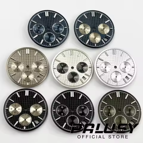 VK63 31.5mm Watchs Dial Green Luminous Dial for VK63 VK63A Quartz Movement Watch Modification Access