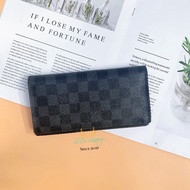 Louis Vuitton LV Damier黑灰格紋12卡對開長夾