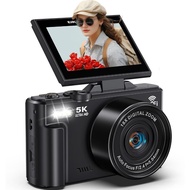 B.G.B 2025 New HD 5K Digital Camera 75MP CCD 180°Flip Screen 18X Auto Zoom Portable Selfile Camera S