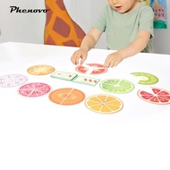 [Phenovo] Fruit Fractions for Kids Math Manipulatives Learning Activities Math Games