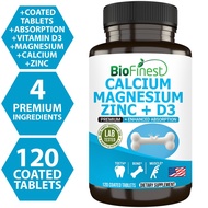 Biofinest Calcium Magnesium Zinc Vitamin D3 Supplement - Enhanced Absorption - Bone Teeth Muscle (12