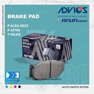 ADVICS ORIGINAL PERODUA BRAKE PAD ATIVA ALZA 2022 TOYOTA VELOZ (BREK PAD SET) 04465-BZ300 04466-B101