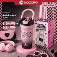 MODOFO Water Bottle Tumbler Hot and Cold Tumbler for Women Insulated Tumbler with Straw Handle