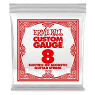 [Genuine product] ERNIE BALL 1008 guitar strings rose strings (.008) PLAIN STEEL STRING SINGLE plain