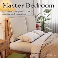 1.2 Nordic Wooden Bed Modern Double Bed Solid Soft Bed Storage Bed Simple Storage Japanese Style Log