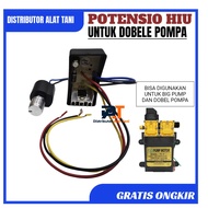 Potensio Sprayer Elektrik Dobel Pompa Merk HIU | Pengatur Kecepatan Big Pump & Double Pump