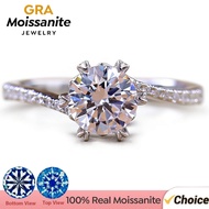 1CT Snowflake Ring Women Twisted Arm Micro Pave Moissanite Ring Engagement Gift