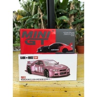 MiniGT x Kaido House [Lot combo 2pcs] KAIDO HOUSE NISSAN SKYLINE GT-R(R34) PINK & MiniGT #649 NISSAN
