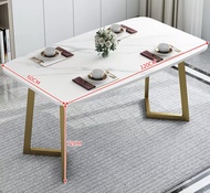 CAY🌟โต๊ะอาหาร โต๊ะทานข้าว สไตล์นอร์ดิก ลายหินออ่น รับประทานอาหารโต๊ะอเนกประสงค์ โต๊ะกาแฟ โต๊ะทำงาน100cm/120cm