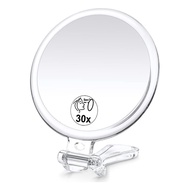 H HD Double-Sided Makeup Mirror 10 Times 15 Times 30 Times HD Magnifying Acne Blackhead Mirror Porta