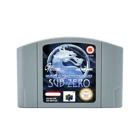 Mortal Kombat Mythologies Sub-Zero 64 Bit for N64 Game Cartridge USA EUR Version NTSC PAL Format