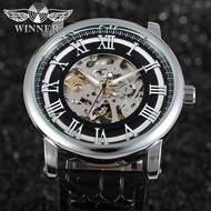 T-WINNER WINNER Watch Round Roman Numeral Face Mechanical Watch Men Women Watch Wrist Watch