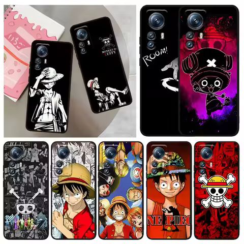 Anime Japanese One Piece Black Cover Phone Case For Xiaomi Mi 14 13T 13 12T 12 11T 11i 11 A3 10T 10 
