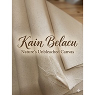 Kain Belacu Bidang 50 & 60 Inci - Kain Belacu Asli Tanpa Bleach untuk Kreativiti Anda