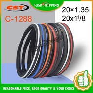 1pc CST Bike Tyres C1288 20 x 1-1/8 20×1.35 Speedway WIRE Tire 60TPI 451/406 small wheel diameter For Minivelo BMX Folding bicycle tire Bike Parts