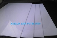 AKRILIK/ACRYLIC LEMBARAN 2 MM PUTIH SUSU