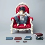 Death Note Death Note GK L Drinking Coffee Sitting Model Doll Decoration Boxed Figure