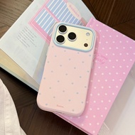 Small low saturated milk polka dot case for iPhone12ProMax 14Pro 15 17