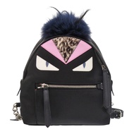 กระเป๋าเป้สะพายหลัง Fendi Bugs Monster รุ่น 8BZ038 ทำจากไนลอนและขนจิ้งจอก สีดำ สภาพเหมือนใหม่ (0739)