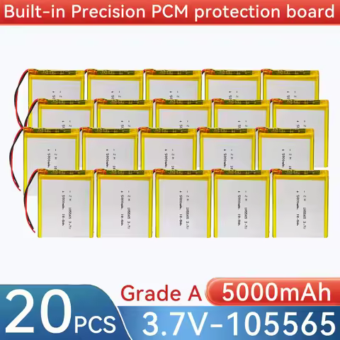 105565 3.7V 5000mAh Rechargeable Polymer Lithium LiPo Rechargeable Battery FOR PDA PSP GPS DVR 95556