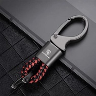 Car Woven Rope Keychain Ornaments Leather Gifts Keyring For Porsche Panamera Cayenne 911 Taycan Maca