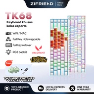 ZIFRIEND TK68 RGB Backlit Mechanical Keyboard Hotswap Blue Red Switch Wired Gaming Keyboard