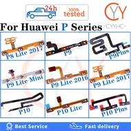 ปริมาณปุ่มสวิตช์เปิดปิดปุ่ม Flex Cable สำหรับ Huawei P8 P9 P10 P20 P30 P40 Lite Pro Plus Mini E 5G 2016 2017อะไหล่เปลี่ยนสายเคเบิล
