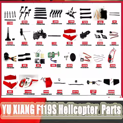YU XIANG YUXiang F119S RC Helicopter Spare Parts ESC Body Shell Head Cover Main Propeller Tail Rotor