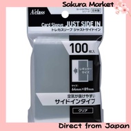 Aklas Trading Card Sleeves, Just Size, Side-In, 100 Sleeves  [Terus dari Jepun]
