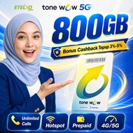 Simkad Tone Wow Prepaid 5G Highspeed & Unlimited Calls (Pakej Lite)