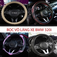 STEERING WHEEL COVER FOR BMW 320I SIZE 38CM – PREMIUM LEATHER, ANTI-SLIP