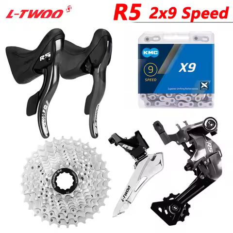 LTWOO R5 2x9 Speed Road Bicycle Groupset Shifter Rear Derailleur X9 Chain 9V Cassette 11-25/28/30/32
