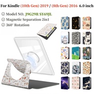 For kindle 6"/6-inch E-reader Case kindle 10th 8th Gen J9G29R SY69JL 2019 2016 Transparent Acrylic P
