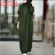 READY STOK LONG DRESS HOODIE IRENE