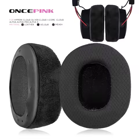 Oncepink Replacement Ear Pads for HyperX Cloud Silver,Cloud II,Core, Cloud Alpha,Alpha PRO,Alpha S H