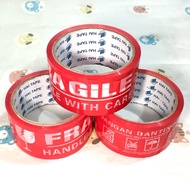 FRAGILE Duct Tape EASY TO BREAK DON'T SLASH Width 2 inches 45 - 48 mm Length 50 yards Good Quality