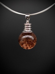 小燈泡 - 黃幽靈水晶 吊墜