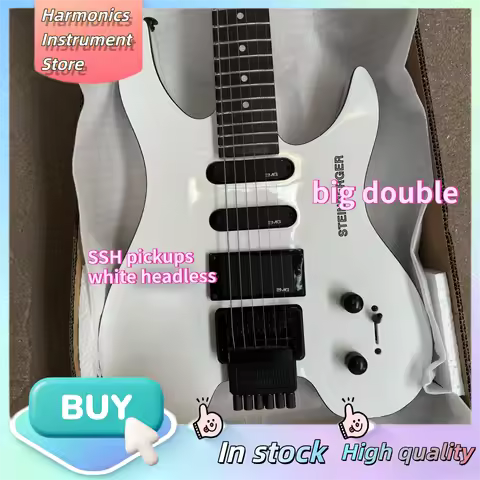 GL‑2T Stein Headless Electric Guitar, Mixed Pickup Configuration big double Locking Tremolo, Portabl