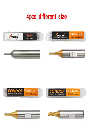 Xhorse-cortador de fresado con sonda para CONDOR XC MINI Plus, Dolphin XP-005 XC-007, 1,0mm, 1,5mm, 